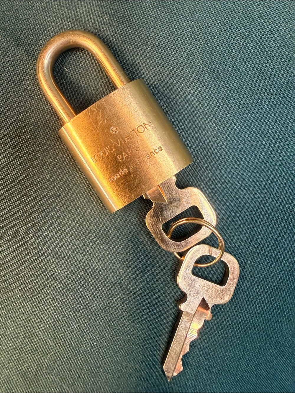 Louis Vuitton Gold-tone Padlock and Key Duo